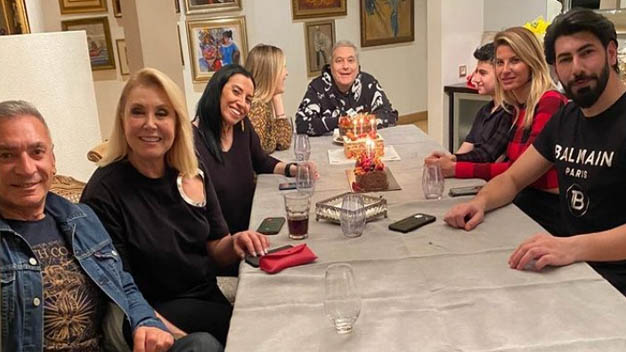 Mehmet Ali Erbil doğum gününü eski eşleriyle kutladı